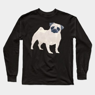 Polygon Pug Dogs Long Sleeve T-Shirt